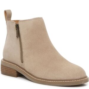 Women's Suede Ankle Boots - Tan